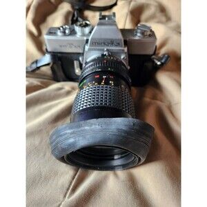 Minolta SRT 101 35mm Film SLR Camera w/ Promaster 35-105mm Zoom Lens - TESTED